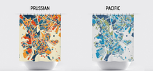Load image into Gallery viewer, Helsinki Map Shower Curtain - finland Shower Curtain - Chroma Series
