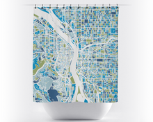 Charger l'image dans la galerie, Rideau de douche cartographique de Portland
