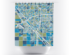 Load image into Gallery viewer, Fresno Map Shower Curtain - usa Shower Curtain - Chroma Series
