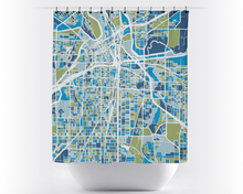 Charger l'image dans la galerie, Rideau de douche cartographique de Fort Worth
