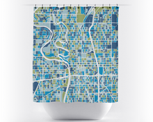 Load image into Gallery viewer, Wichita Map Shower Curtain - usa Shower Curtain - Chroma Series
