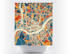 Charger l'image dans la galerie, Cincinnati Map Shower Curtain - usa Shower Curtain - Chroma Series
