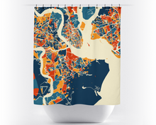 Load image into Gallery viewer, Charleston Map Shower Curtain - usa Shower Curtain - Chroma Series
