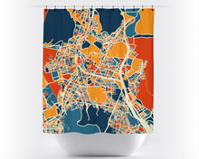 Load image into Gallery viewer, Busan Map Shower Curtain - south korea Shower Curtain - Chroma Series
