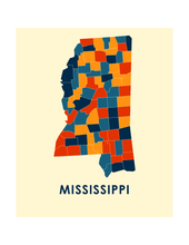 Load image into Gallery viewer, Mississippi Map Print - Full Color Map Poster
