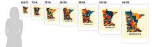 Charger l'image dans la galerie, Affiche cartographique de Minnesota - Style Chroma
