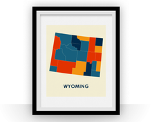 Charger l'image dans la galerie, Wyoming Map Print - Full Color Map Poster
