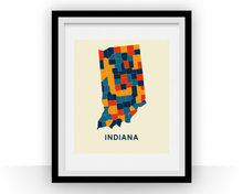 Charger l'image dans la galerie, Indiana Map Print - Full Color Map Poster

