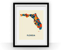 Load image into Gallery viewer, Florida Map Print - Full Color Map Poster
