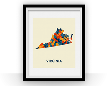 Charger l'image dans la galerie, Virginia Map Print - Full Color Map Poster
