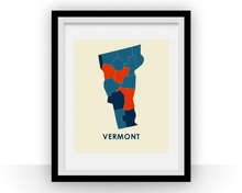 Charger l'image dans la galerie, Vermont Map Print - Full Color Map Poster
