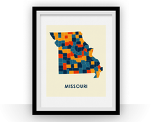 Charger l'image dans la galerie, Missouri Map Print - Full Color Map Poster

