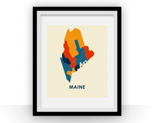 Charger l'image dans la galerie, Maine Map Print - Full Color Map Poster
