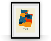 Charger l'image dans la galerie, Utah Map Print - Full Color Map Poster
