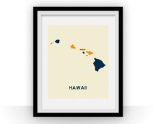 Charger l'image dans la galerie, Hawaii Map Print - Full Color Map Poster
