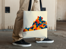 Load image into Gallery viewer, Virginia Map Tote Bag - VA Map Tote Bag 15x15
