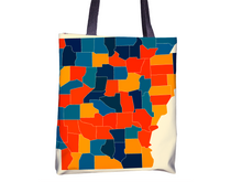 Load image into Gallery viewer, Arkansas Map Tote Bag - AR Map Tote Bag 15x15
