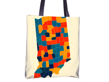 Charger l'image dans la galerie, Indiana Map Tote Bag - IN Map Tote Bag 15x15
