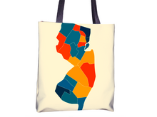 Load image into Gallery viewer, New Jersey Map Tote Bag - NJ Map Tote Bag 15x15
