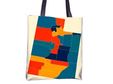 Charger l'image dans la galerie, Utah Map Tote Bag - UT Map Tote Bag 15x15
