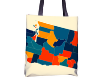 Load image into Gallery viewer, Washington Map Tote Bag - WA Map Tote Bag 15x15
