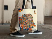 Load image into Gallery viewer, San Francisco Map Tote Bag - California Map Tote Bag 15x15
