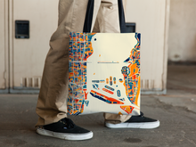 Load image into Gallery viewer, Miami Map Tote Bag - Florida Map Tote Bag 15x15
