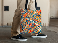 Load image into Gallery viewer, Paris Map Tote Bag - France Map Tote Bag 15x15
