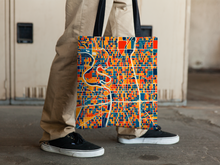 Load image into Gallery viewer, Wichita Map Tote Bag - Kansas Map Tote Bag 15x15
