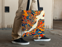Load image into Gallery viewer, Quebec Map Tote Bag - Qc Map Tote Bag 15x15

