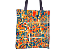 Load image into Gallery viewer, Wichita Map Tote Bag - Kansas Map Tote Bag 15x15
