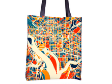 Load image into Gallery viewer, Washington Map Tote Bag - Washington Dc Map Tote Bag 15x15
