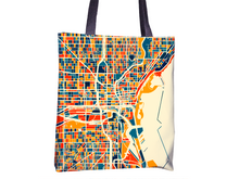 Load image into Gallery viewer, Milwaukee Map Tote Bag - Wisconsin Map Tote Bag 15x15
