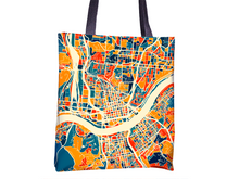 Load image into Gallery viewer, Cincinnati Map Tote Bag - Ohio Map Tote Bag 15x15
