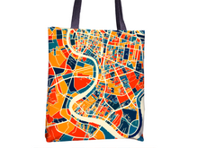 Load image into Gallery viewer, Bangkok Map Tote Bag - Thailand Map Tote Bag 15x15
