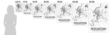 Load image into Gallery viewer, Morgantown Map Poster - West Virginia Map Print - Art Deco Series
