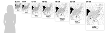 Load image into Gallery viewer, Waco Map Poster - Texas Map Print - Art Deco Series
