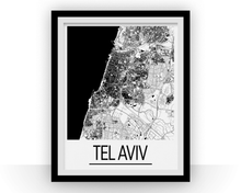 Load image into Gallery viewer, Tel Aviv Map Poster - israel Map Print - Art Deco Series
