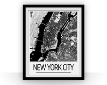 Load image into Gallery viewer, New York City Map Poster - usa Map Print - Art Deco Series
