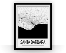 Charger l'image dans la galerie, Affiche cartographique de Santa Barbara - Style Art Déco
