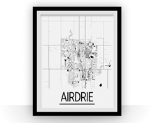 Charger l'image dans la galerie, Affiche cartographique de Airdrie Alberta - Style Art Déco

