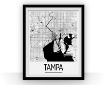 Charger l'image dans la galerie, Tampa Map Poster - usa Map Print - Art Deco Series
