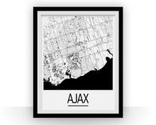 Charger l'image dans la galerie, Affiche cartographique de Ajax Ontario - Style Art Déco
