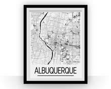 Charger l'image dans la galerie, Albuquerque Map Poster - usa Map Print - Art Deco Series
