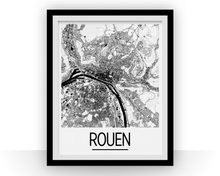 Charger l'image dans la galerie, Rouen Map Poster - france Map Print - Art Deco Series
