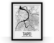 Charger l'image dans la galerie, Taipei Map Poster - taiwan Map Print - Art Deco Series
