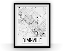 Charger l'image dans la galerie, Affiche cartographique de Blainville Quebec - Style Art Déco
