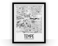 Charger l'image dans la galerie, Affiche cartographique de Tempe AZ - Style Art Déco
