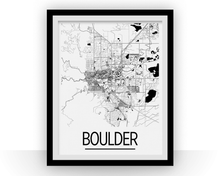 Charger l'image dans la galerie, Affiche cartographique de Boulder - Style Art Déco
