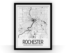 Charger l'image dans la galerie, Rochester Map Poster - usa Map Print - Art Deco Series
